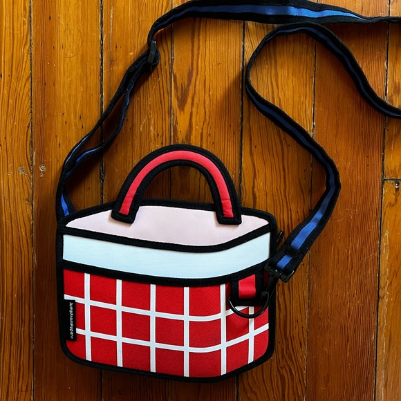 Handbags - Jump From Paper red checked purse